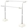 Bestco Stainless Steel Clothes Drying Rack, 33cm Wide X 80cm Deep X 115-179cm High, Extendable, with Blowing Stand, Light Gray, NY-270