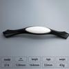 European Style Black & White Plum Blossom Ceramic Cabinet Handle