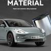 Модель Tesla Model3 в масштабе 1/24, сплав, буксировка дома на колесах, открывающиеся двери, украшения для детских звуковых и световых игрушек, для подарков мальчикам