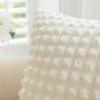 Cream Style Pillow Home Sofa Cushion Ins Simple Solid Color Elastic Puff Plaid Pillow Cover Bedside Cushion