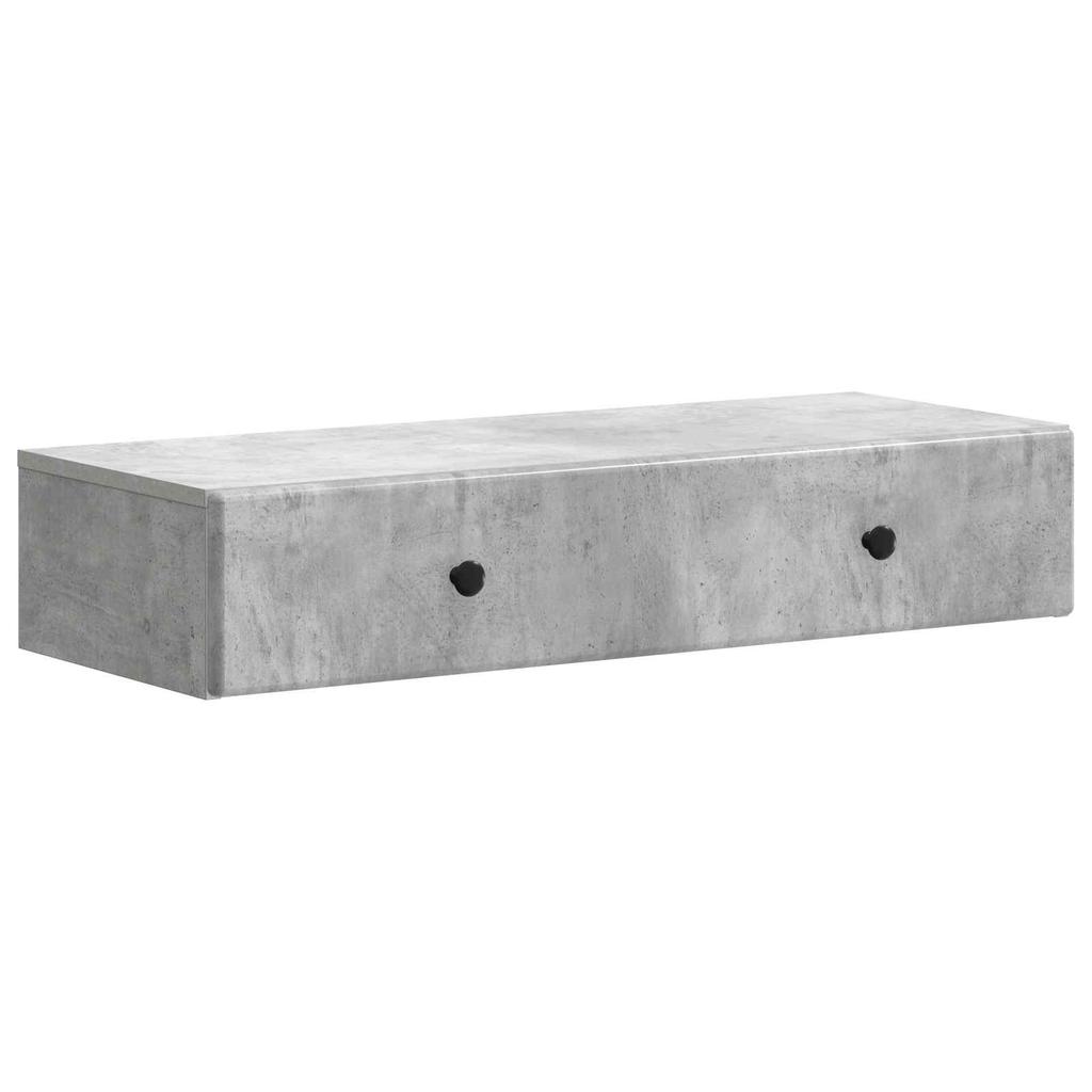 Wall Mounted Side Table Concrete Grey 87.5 x 34.5 x 17 cm
