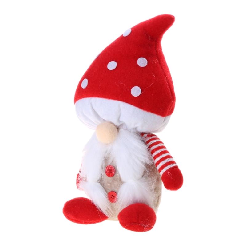 Летние гномы плюшевые грибы весенние украшения ручная работа фигурка гнома для дома X3UC