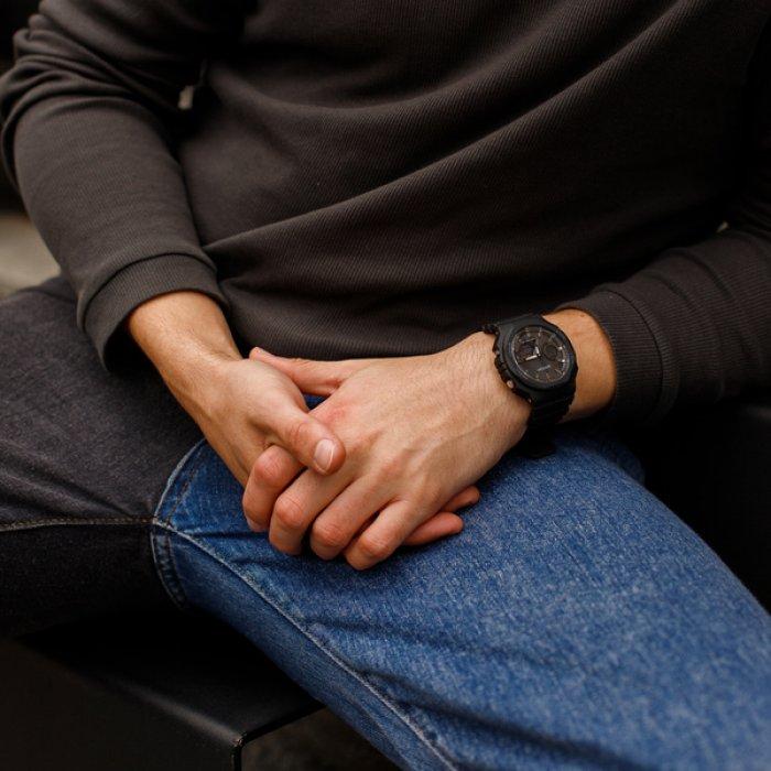 Men's Sports Tactical Watch Besta Jocker Black with Stopwatch and Alarm Clock