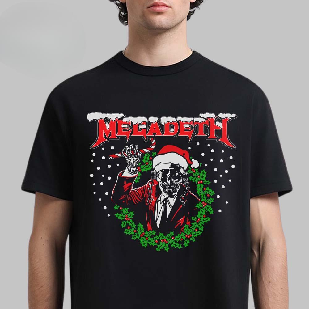 Megadeth Canada 2026 Tour Front Back Graphic Print T Shirt Unisex Thrash Metal Band Merch Short Sleeve Streetwear Tees Tops for Men Women Fan Clothes