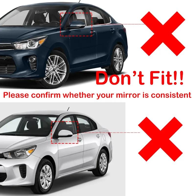 For KIA K2 KX CROSS 2017- RIO 4 2017- Car Rearview Side Mirror Cover Horn Wing Cap Exterior Door Trim Sticker Carbon