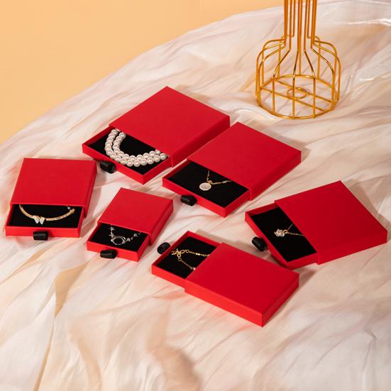 3 шт. картонные шкатулки для ювелирных изделий выдвижного типа, легкая портативная шкатулка-органайзер для ювелирных изделий для браслетов, сережек, ожерелий