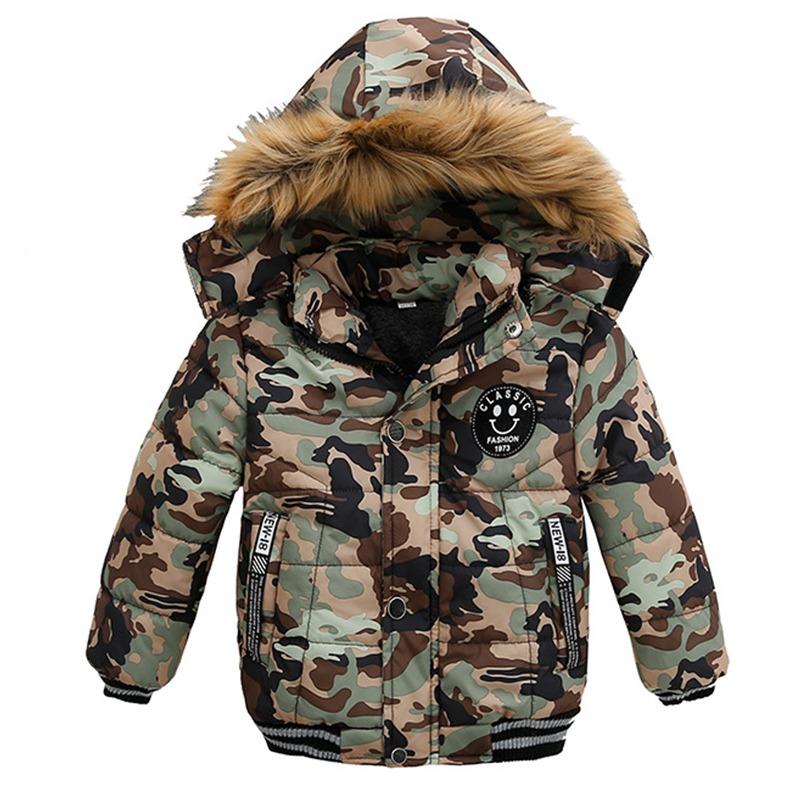Утепленная парка Kinder Jungen Winterjacke Dicker Mantel Stepp Mantel Stepp Kapuze