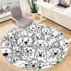 1pc Puppies Dogs Office Round Area Rug, Indoor Mat Suitable ForOffice, Under Office Chairs Bedroom Living Room Home Decor, Room Decot183
