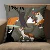 1 Pieces Cute Cartoon Cats Pillow For Home Decor Polyester pillowcase, sofa decorative cushion cov Headboard Pillow