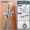 Handheld Toilet Bidet Faucet Sprayer Shower Self Cleaning Set V Shape Brass Faucet