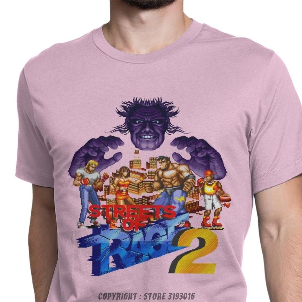 Casual Vintage Streets Of Rage TShirt Pure Cotton 3D Tshirts Retro Axel Golden Axe Blaze Game Camisas Clothing Shirt