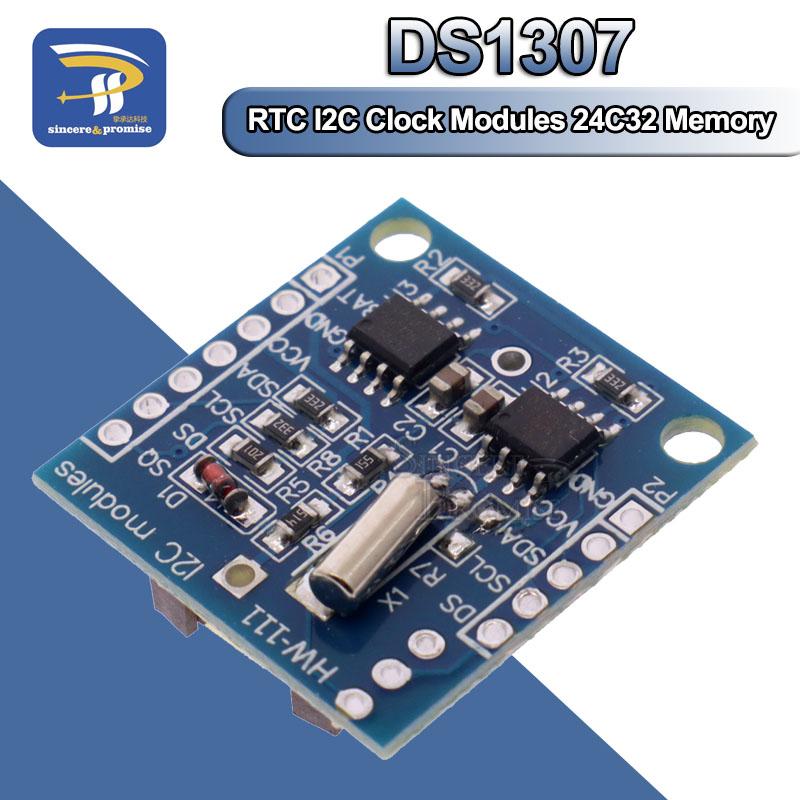 1 шт. Мини-модули RTC I2C с памятью 24C32 и часами DS1307, модуль RTC без батареи