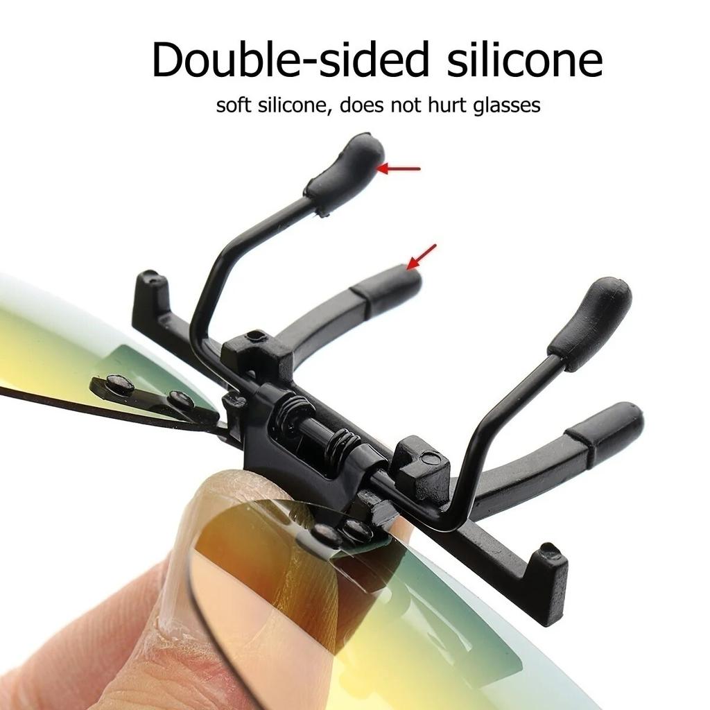 Зажим для вождения дневного и ночного видения, откидные солнцезащитные очки с антибликовым покрытием, зажим для линз, зажим для очков