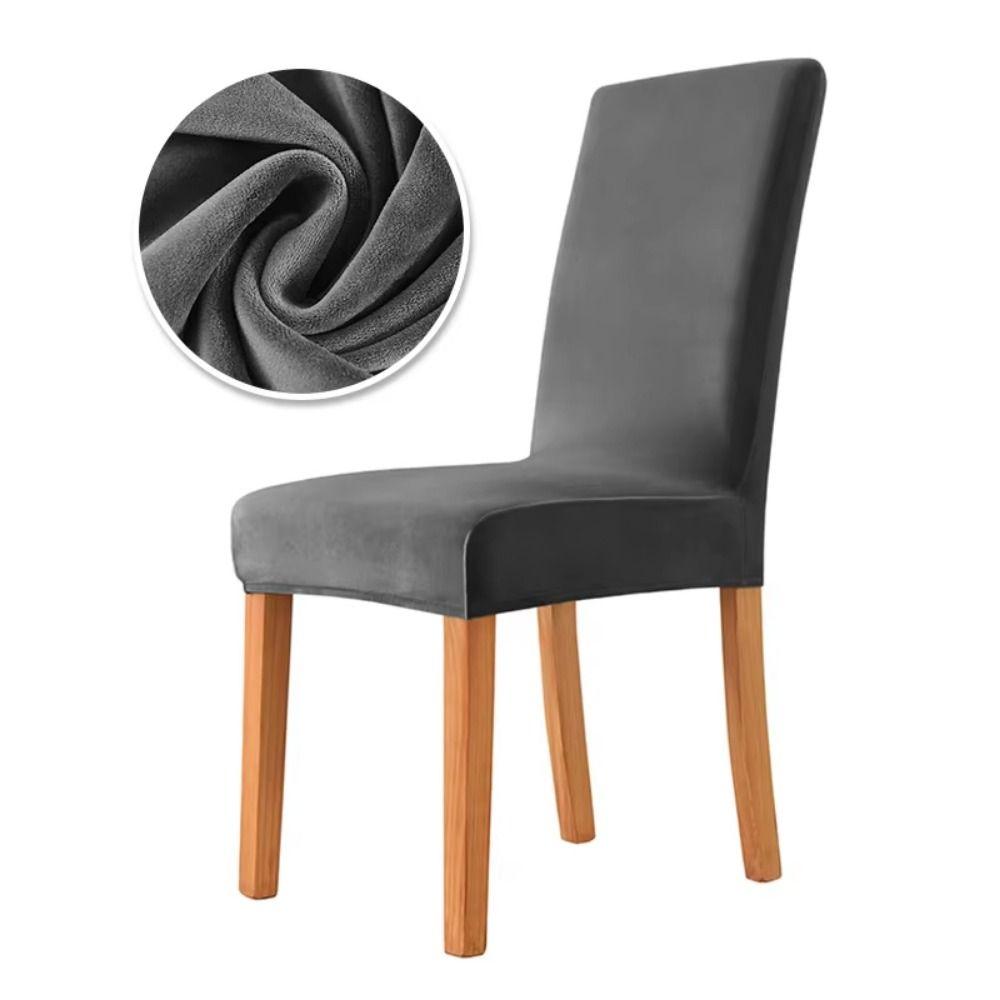 Thickened Plush Chair Cover Dust-Proof Chair Protector Universal Full Wrap Stool Cover Restaurant