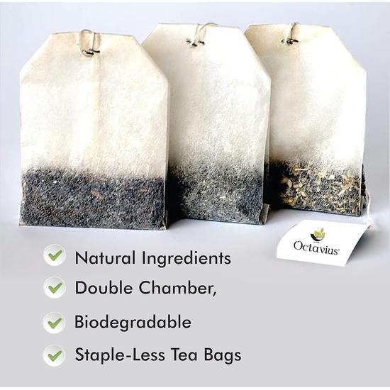 Octavius Cinnamon Anise Green Tea, Strong Immunity Blend with Antioxidants of Green Tea - 50 Enveloped Tea Bags