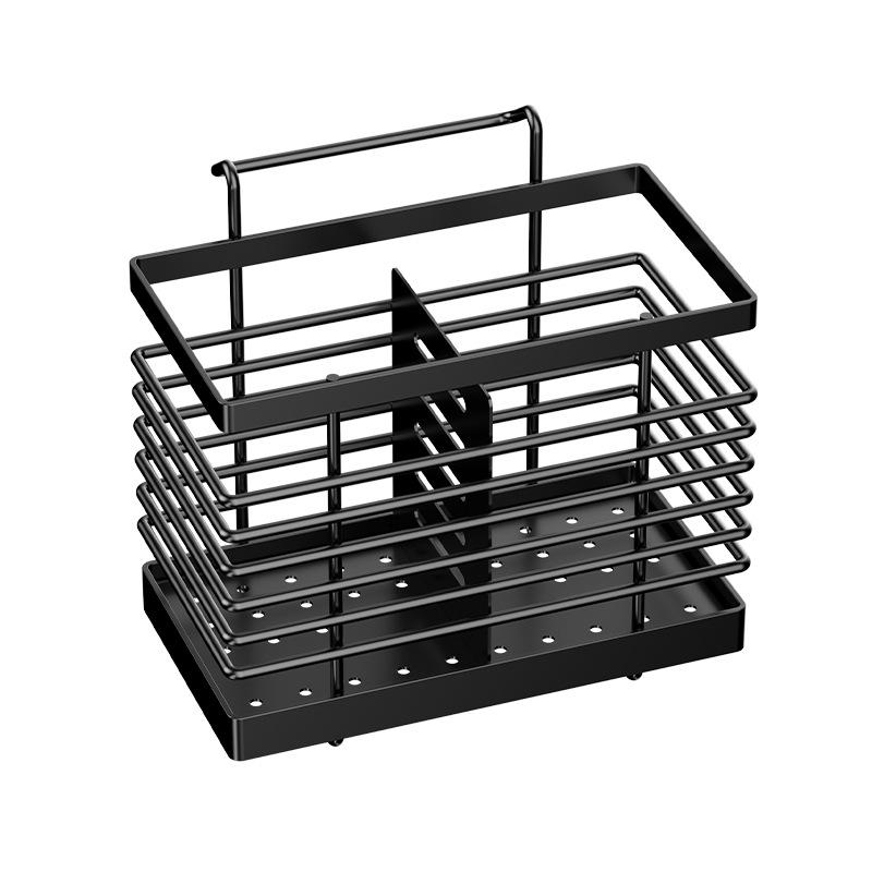 Stainless Steel Chopsticks Basket Chopsticks Tube Drainable Fork Spoon Storage Box Kitchen Utensils Storage Rack