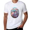 Pink Blue And Purple Asters Tshirt Standard Fit Solid Tee Shirt Tshirt