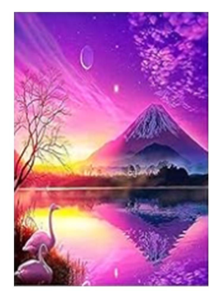 DIY 5D Алмазная картина закат пейзаж полный круг квадратная мозаика пейзаж картина крест вышивка комплект искусство украшение дома