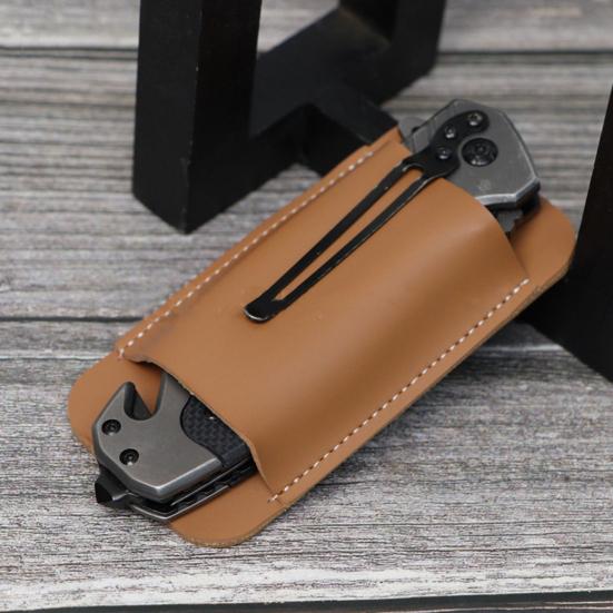 Ножны для поясного ножа из искусственной кожи, карманные складные ножи, кобура для горизонтального ножа, чехол для мультитула для мужчин, походов, рыбалки, кемпинга