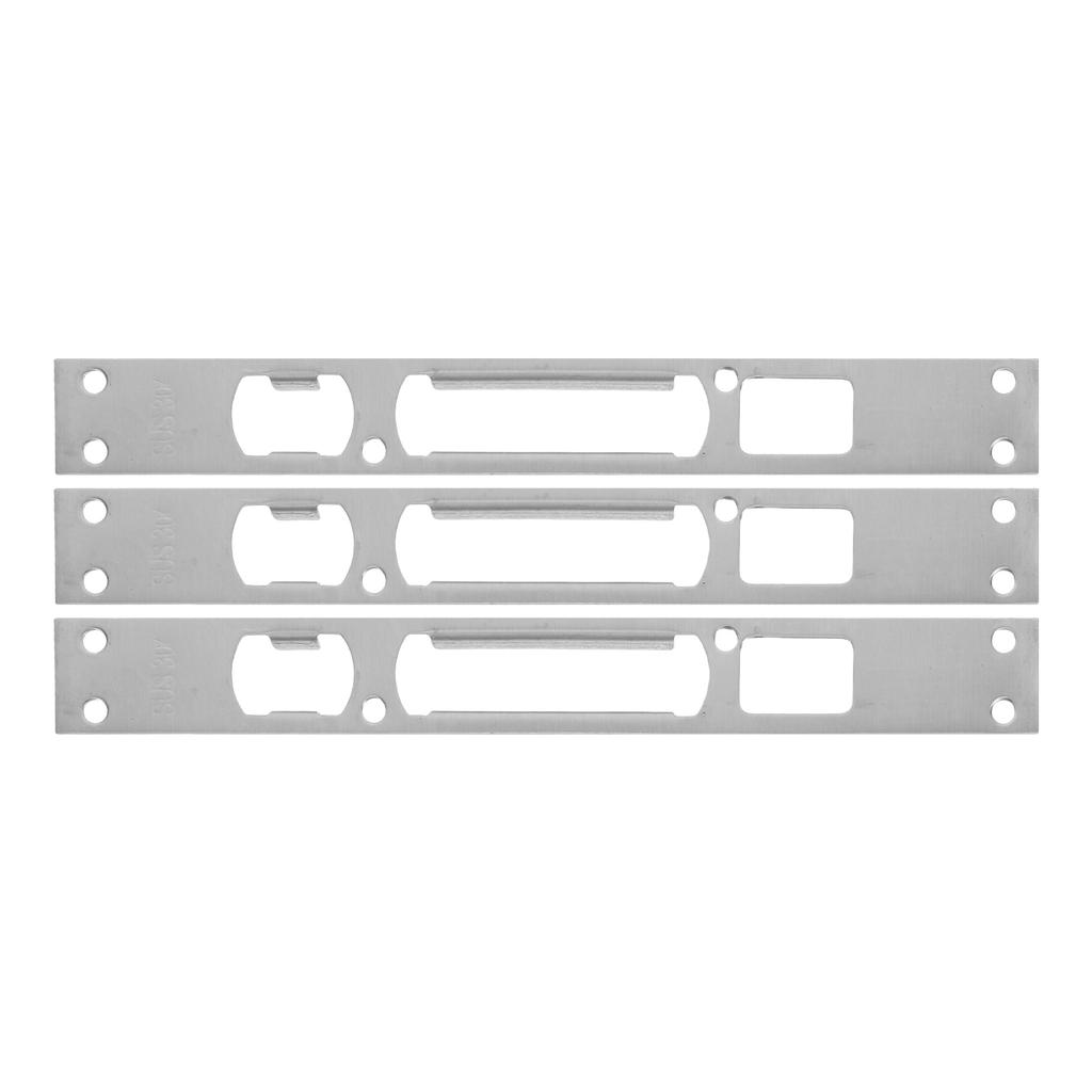 3Pcs Heavy Duty Stainless Steel Door Security Strike Plates Deadbolt Lock Body Guide Plates for Home Office Shop Anti Theft Door