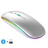Wireless Mouse Rechargeable Silent LED Backlit Mice PC Laptop Computer Mous 2.4Ghz Receiver Bluetooth Dual Mode Optical Mice