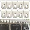 10pcs White/Black Universal Awning Clothes Hook Racks for RV Camper Caravan Party Light Holder RV Awnning Hook Accessories