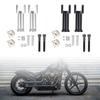Motorcycle Passenger Footpeg Clevis Kit for Davidson Softail 18-23 Foot Peg Mounts Replacement Accessories(Black/Silver)