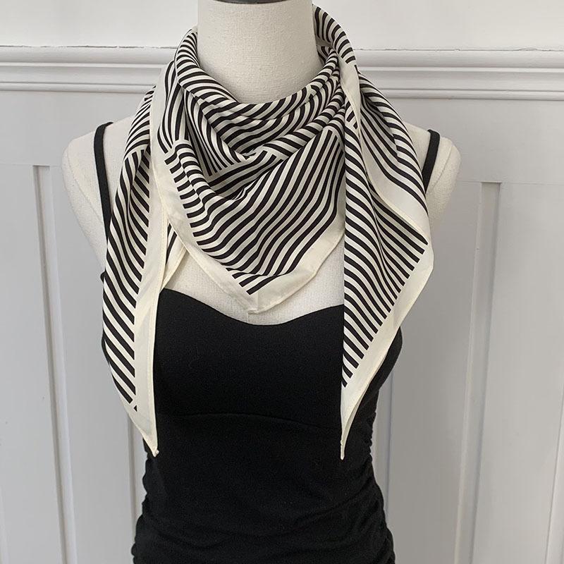 Silk Scarf High-end New Summer Multi-purpose Scarf Shawl Versatile Decorative Scarf Headscarf Triangle Scarf Waist