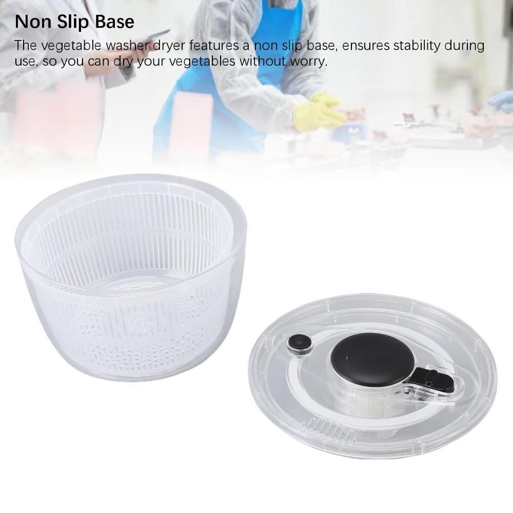Large Capacity Salad Spinner Transparent Black Salad Washer Vegetables and Fruits
