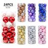 24Pcs Рождественские шары Елочные подвесные украшения Рождественский шар Подвески Украшение дерева