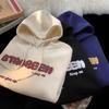 Мужская толстовка с капюшоном в американском стиле, винтажная, модная, тонкая, с длинным рукавом, для весны и осени, тяжелый вес, большого размера, верхняя одежда