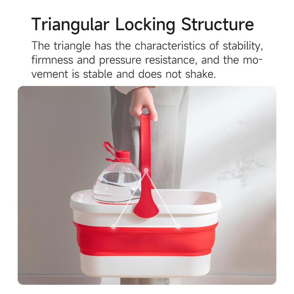 Складное ведро Xiaomi Yijie большой емкости, небольшого размера, емкость 12 л, складная высота хранения 6 см | Многофункциональный инструмент