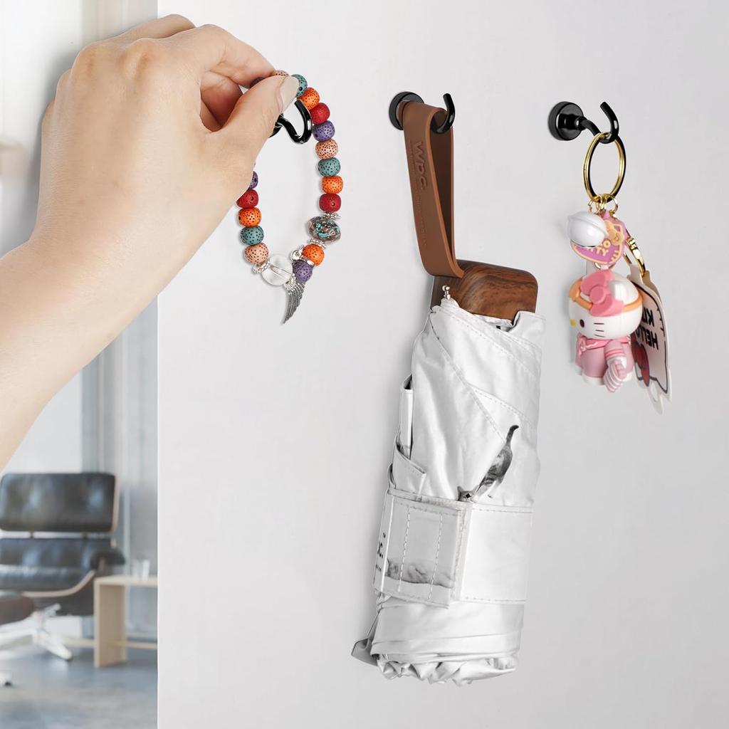 Магнитные крючки Черные магнитные крючки Сильные неодимовые магниты с крючками Маленькие металлические магнитные крючки для холодильника