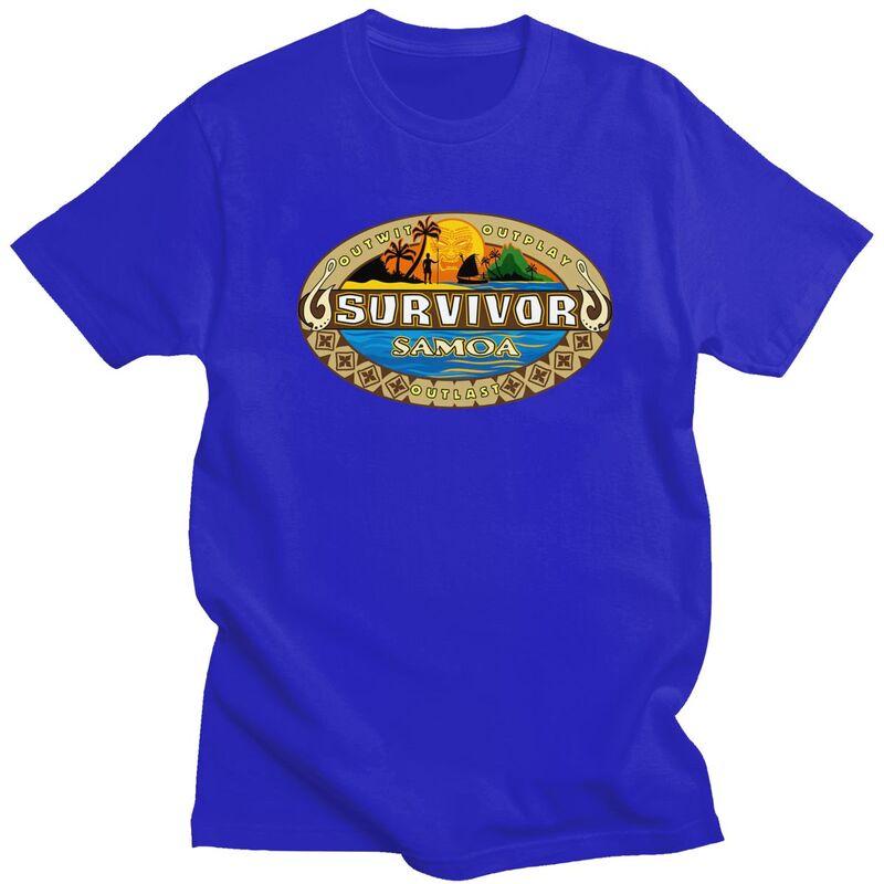 Мужские футболки с коротким рукавом для игры-приключения Survivor, повседневные, модные, приталенные, из чистого хлопка