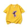 Kids Cotton T Shirt Purple Lavender Girl Print Crew Neck Short Sleeve Tee Casual Breathable Boys Girls Summer Tops