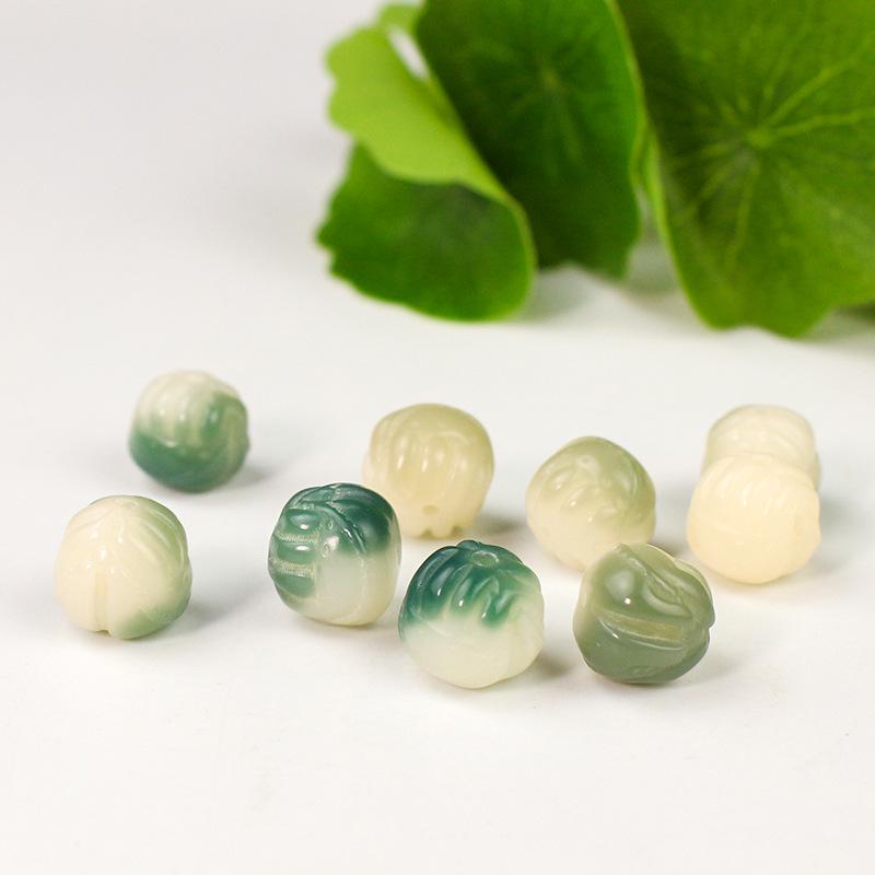 Бусины из корня бодхи с ручной резьбой в виде руки Будды - Разделительные бусины для браслета DIY с дизайном плавающего цветка