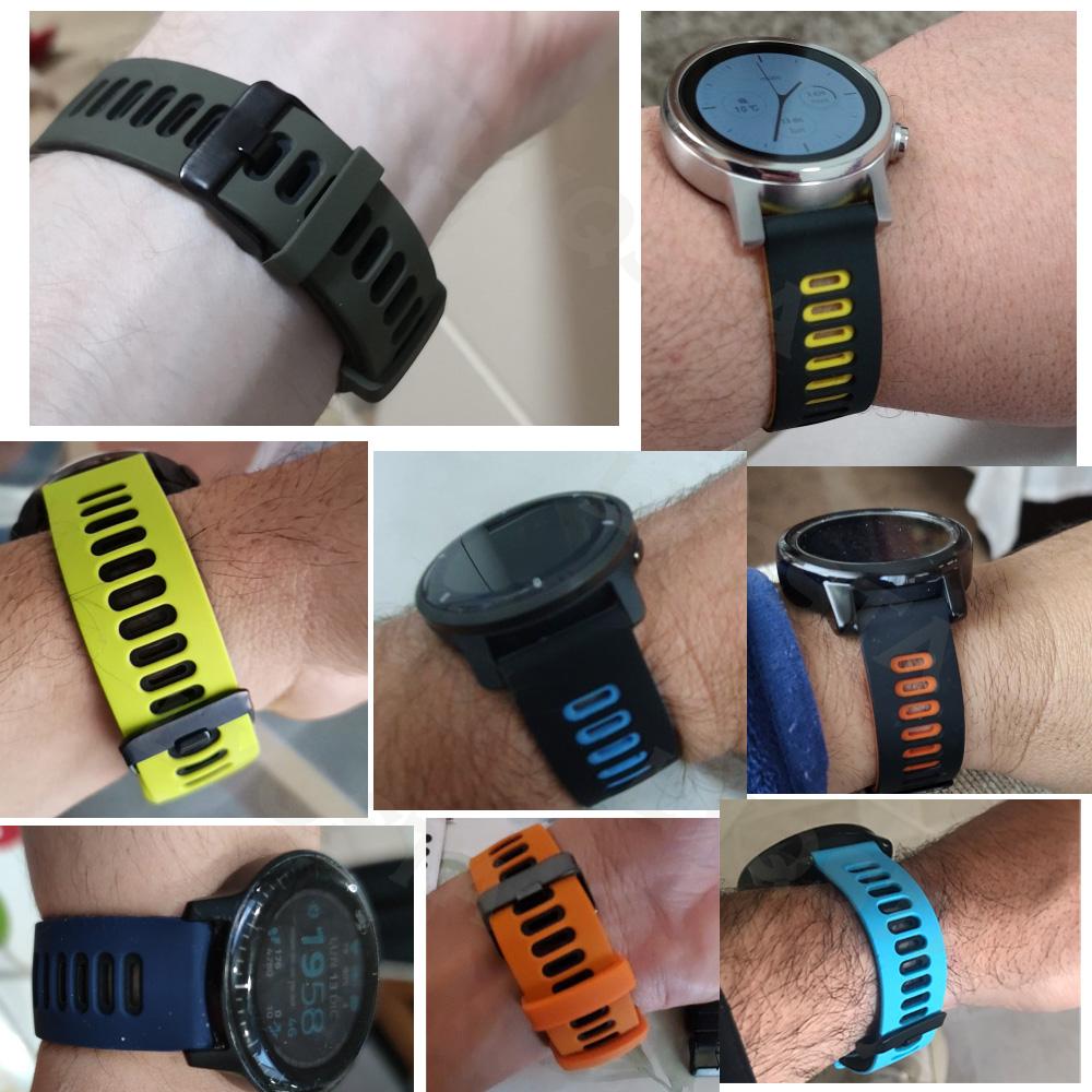 22 мм ремешок для умных часов для Honor Watch GS Pro / GS 3 Браслет для Honor Magic Watch 2 46 мм Спортивный силиконовый ремешок Аксессуары