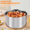Rice Cooker Inner Pot Replacement Stainless Steel High Volume Cooker Liner Cooker Inner Pot for Steaming Stewing Slow Simmering