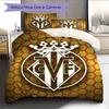 Villarreal logo Bedding Quilt Set Quilt Cover Pillowcase Home Decoration Birthday Gift (1 * duvet cover + 2 * pillowcase, without core)