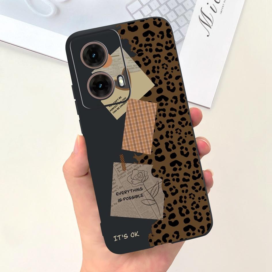 Чехол для Motorola Moto G85 5G 2024 Модный Цветочный Мраморный Мягкий Силикон Защита Камеры Чехол для Телефона Для Moto G85 XT2427-3 Coque
