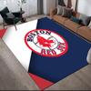 Boston Red Sox Flannel Pattern Square Carpet,Area Rug,Carpet Rug for Living Room Bedroom Sofa Playroom Decor,Non-slip Floor Mat