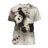 Summer  Selling Fashion 3d Printed T-shirt Cute Panda Design Casual Short Sleeved Comfortable Top