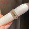 Copper Zircon Stone Vintage Ring With Geometric Design For Ladies Vintage Fashion