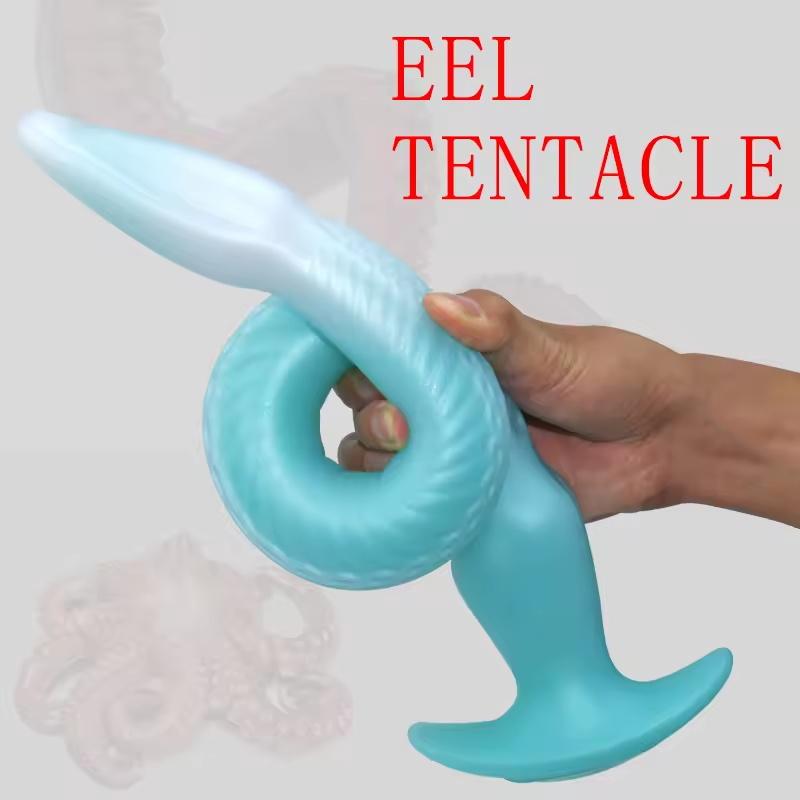 Eel Tentacle Super Long Anal Plug Silicone Anus Dilator Lady Men Anal Prostate Massage Adult Sex Orgasm Toys