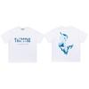 Cross-border new graffiti letter printing European and American street trendy brands loose and versatile casual men's and women's short-sleeved round