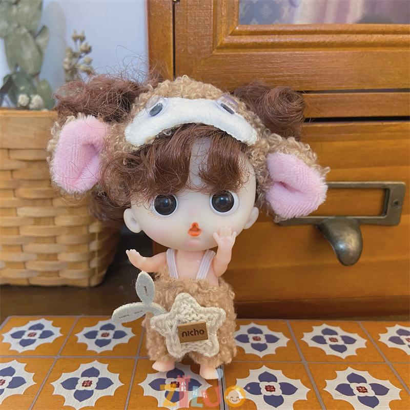 10 см Кукла BJD Ob11 Мини-куклы 3D-глаза Кавайные карманные куклы для девочек Игрушки Милое лицо-сюрприз Кукла-девочка Игрушка Подарки на день рождения BJD