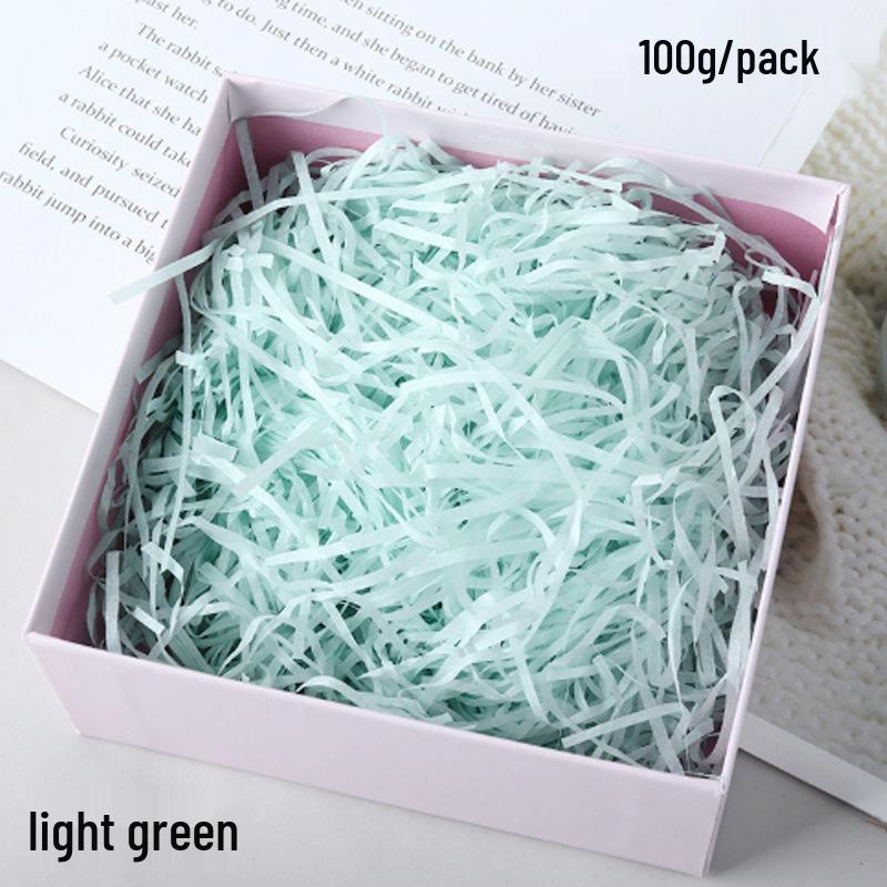 100 г гофрированной рафии в виде измельченной бумаги, наполнитель для подарочных коробок и коробок для конфет
