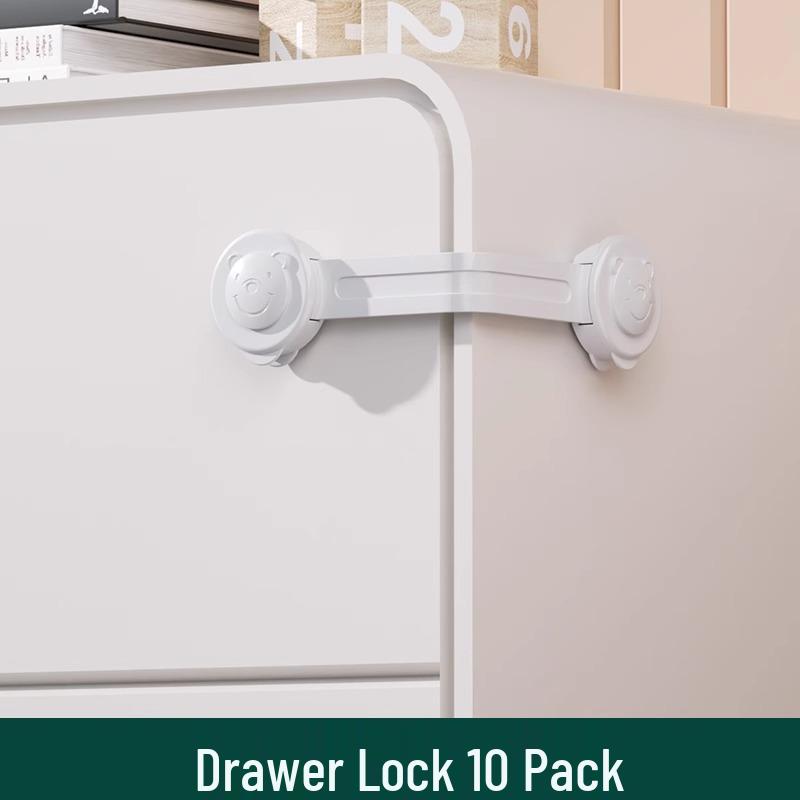 Child Safety Double-Opening Lock - Prevents Pinching for Drawers, Cabinets, Fridges, and Windows