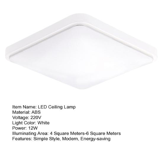 LED Lamp Eye Protection Decorative Energy-saving Convenient Square Corridor Ceiling Light Living Room Bedroom Supplies