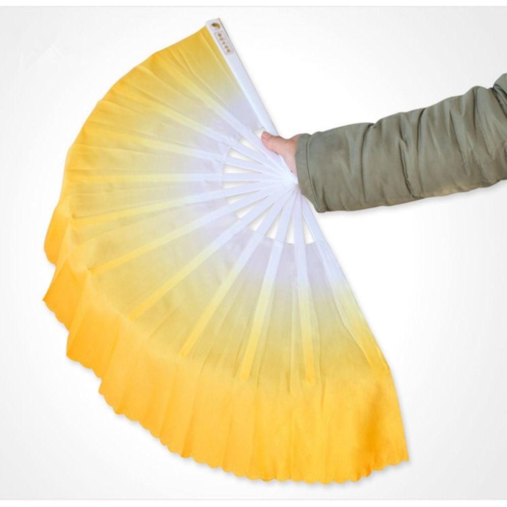 Red Belly Dancing Fan Pink Rayon Silk Fans Belly Dancing Fan 32.5cm for Song Fan Performance Fan